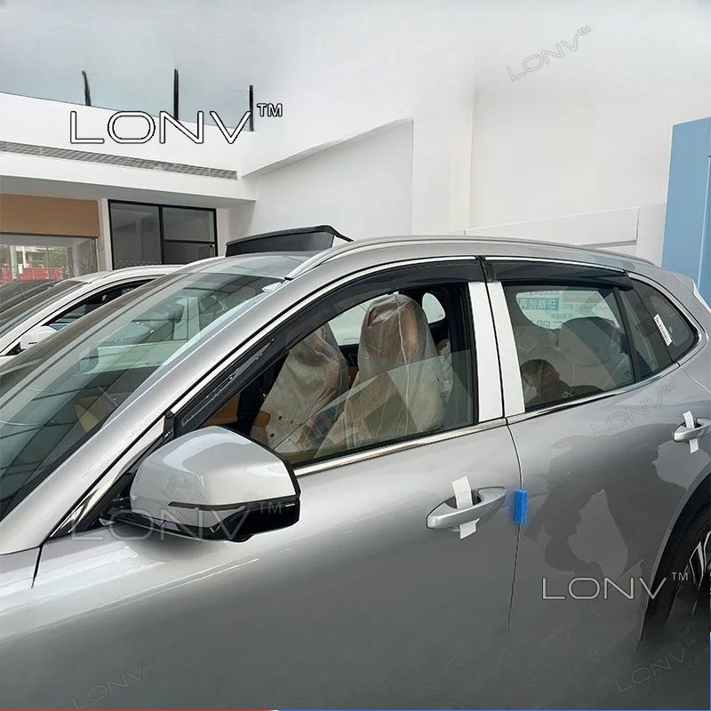 For GEELY E5 GEELY EX5 2026 2027 Car Vent Visor Window Rain Guards Wind Deflectors Smoke Visor Vent Shade Body Kits Accessories