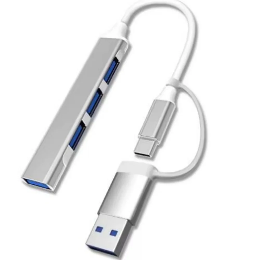 USB 3.0 Docking Ststion 2 in 1 USB  3.0 2.0 HUB 4 Ports Splitter USB Type C OTG Adapter PC - Computer Accessories