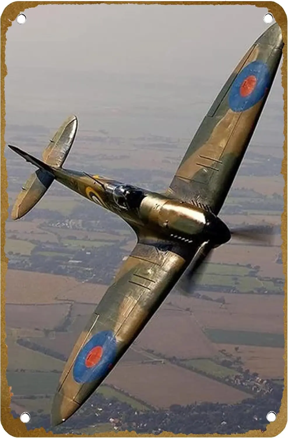 Supermarine Spitfire Military Aircraft Warbird Decoration Sign for Home Poster Vintage Metal Tin sign Logo Family Club Bar  sign
