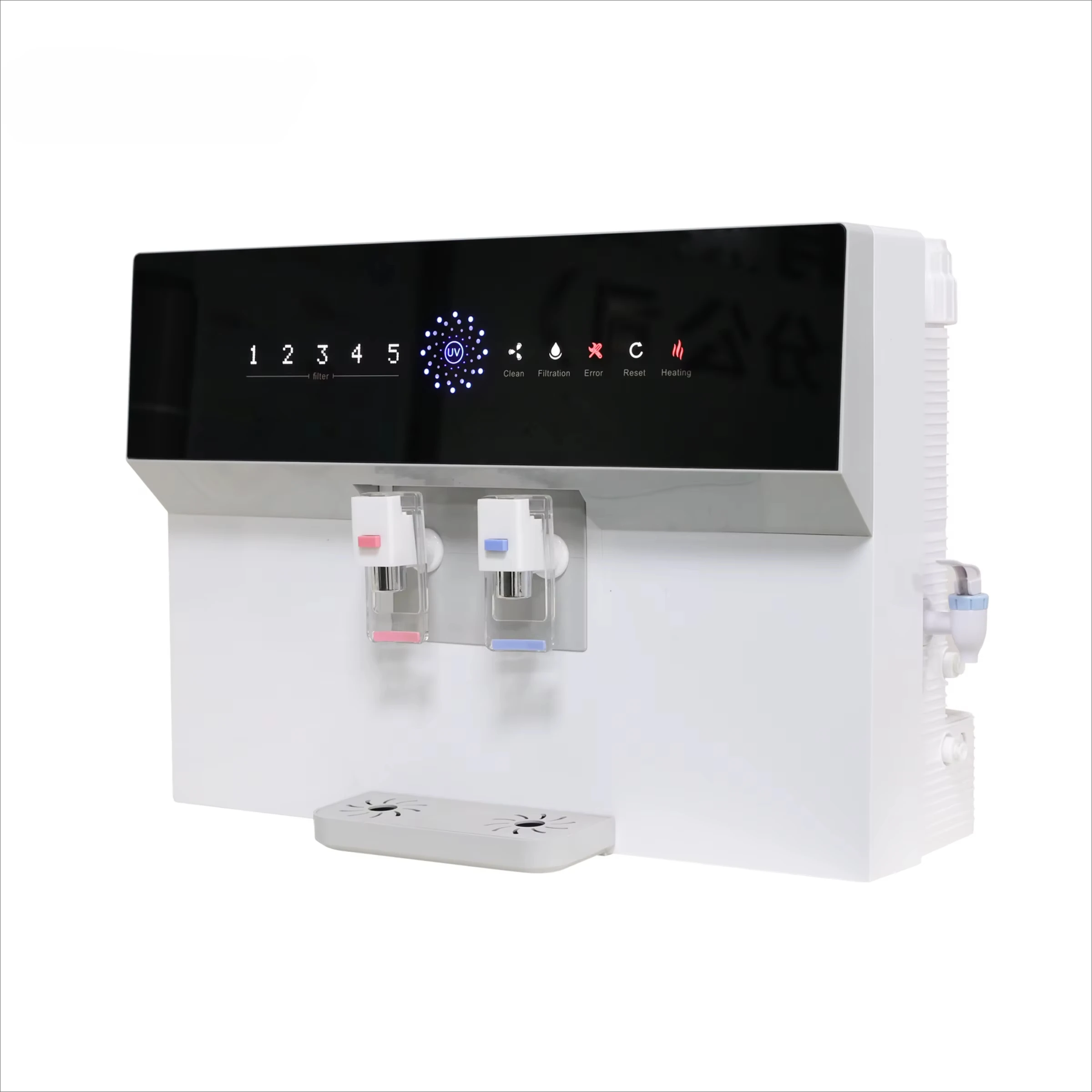 Wall-mounted thermal heating grade 5 household ultraviolet reverse osmosis alkaline reverse osmosis water purifier