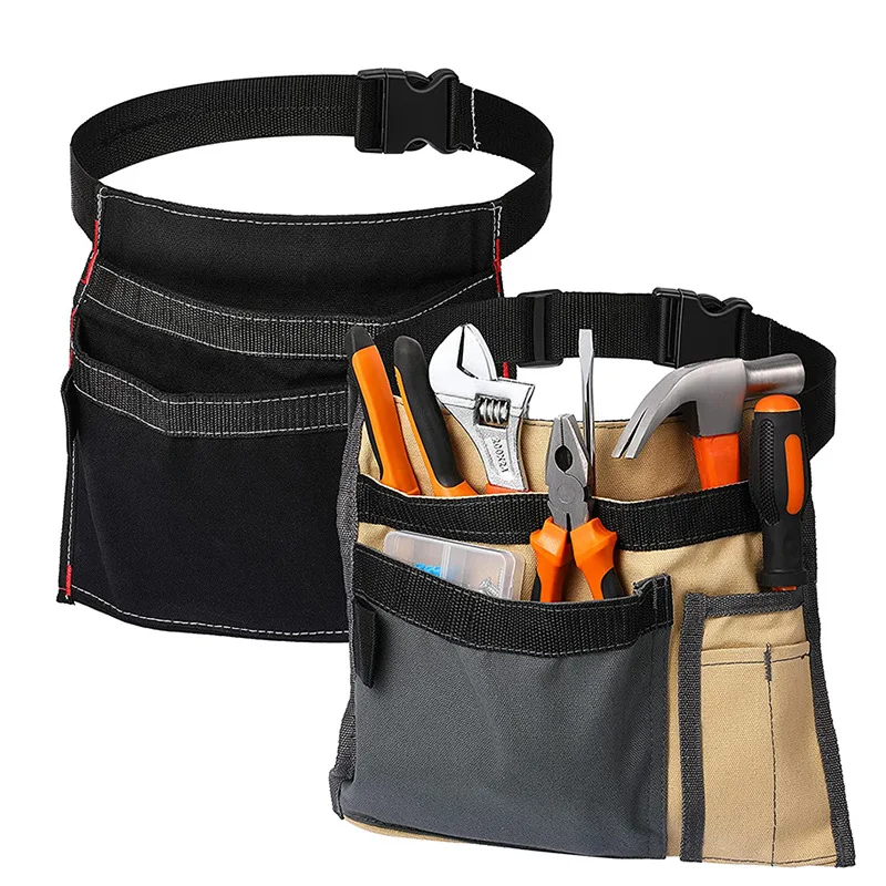 Outdoor Multi-pocket Canvas Fanny Pack Electrician\'s Kit Garden Trimmer Tool Organizer Bag Designer Handbags Messenger Square