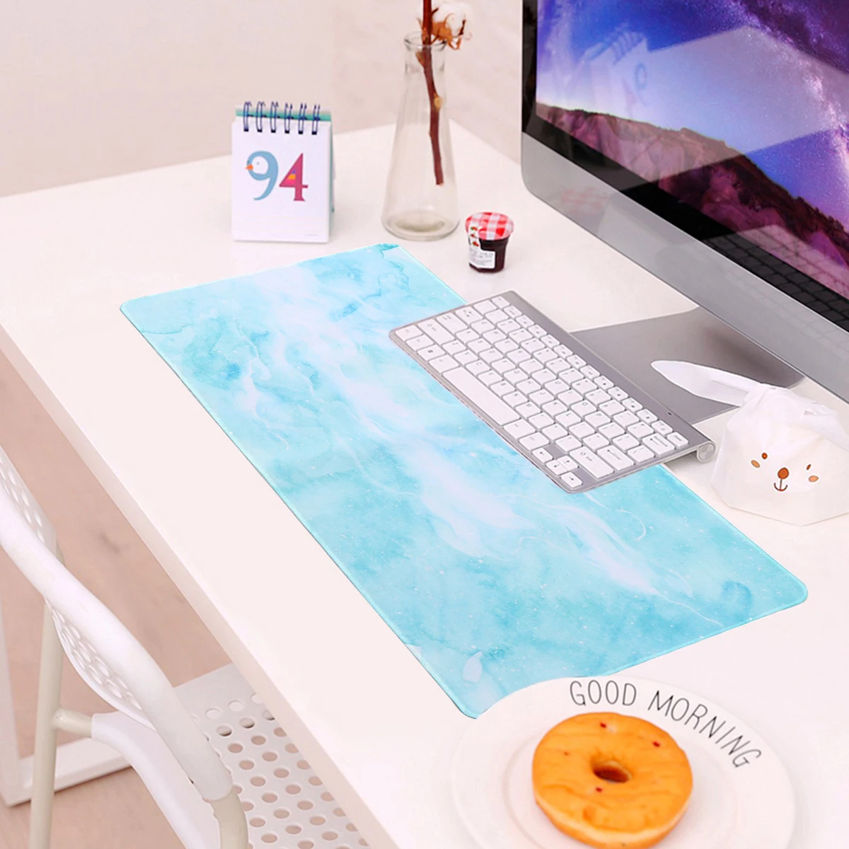 

Marble Mouse Pad Printed Nonslip Mouse Mat Office Gaming Graphic Design Large Mousepad 80x30x0.2cm