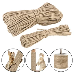 DIY Scratching Post Toy 20M/50M/100M Cat Climbing Frame Desk Legs Binding Rope Natural Sisal Rope Twine For Cat Sharpen Claw