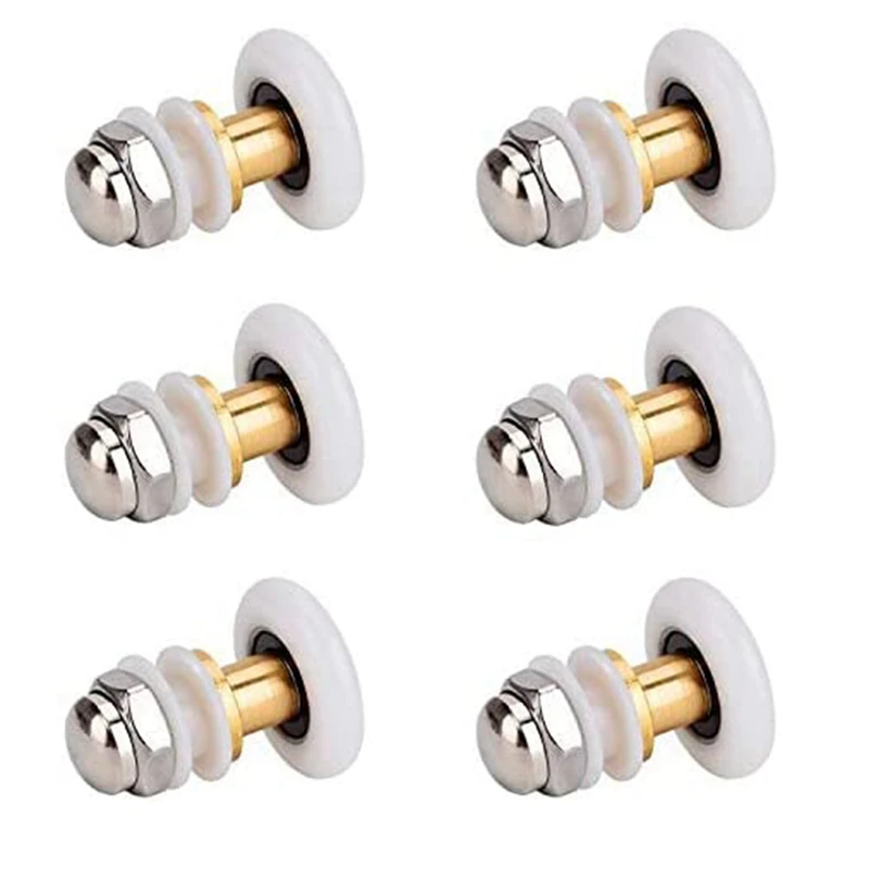 12PCS 27Mm Shower Door Rollers For The Bathroom Glass Sliding Door Pulleys Wheels Ultra-Quiet Shower Glass Door Rollers