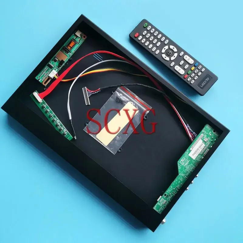 

LCD Screen Metal Case+Analog TV Driver Board Fit IAUX14 ITUX97C 30 Pin LVDS 15" 1600*1200 1CCFL VGA AV USB HDMI-Compatible Kit