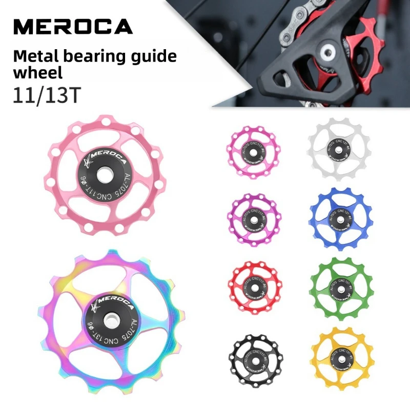 

Metal Bicycle Rear Derailleur Jockey Wheel 11/13T Bearing Pulley MTB Road Bike Guide Roller Bicycle accessories
