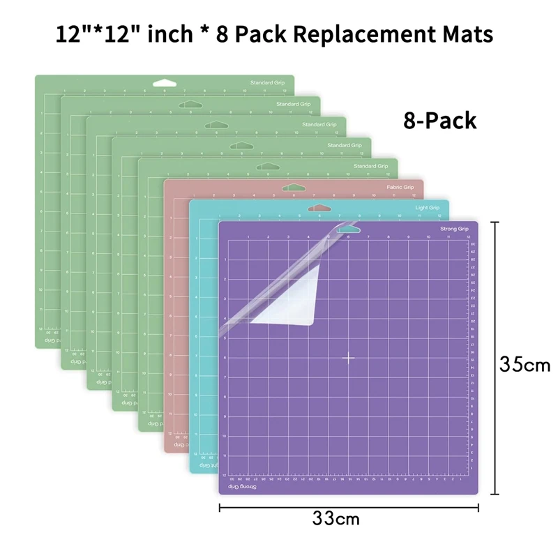 Cutting Mats,Vinyl 8 Pack Variety Cutting Mats 12X12inch, Cutting Mats For Cricut Vinyl For Cricut Explore Air Series