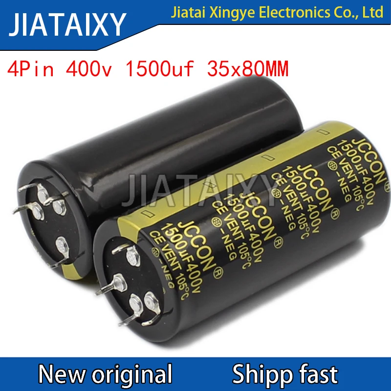 

1Pcs 4-pin 400v 1500uf 35x80MM welding machine inverter frequency converter aluminum electrolytic capacitor