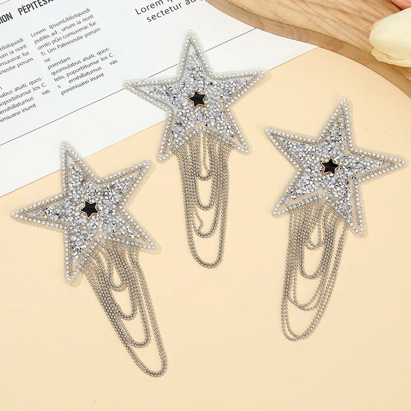 2PCS DIY  Tassel Epaulettes Fabric Patches: Clothing Decoration Accessories and Embroidery Fabric Patches
