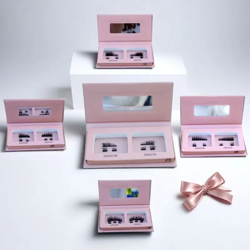 Pas de colle nécessaire ensemble de cils magnétiques 1 paire de Faux cils réutilisables avec pince à épiler outil de maquillage de Faux cils bouclés maquillage