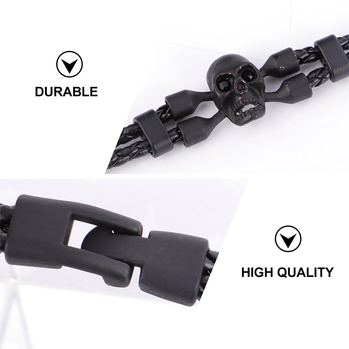 

Skull Bracelet Chic Halloween Jewelry for Male Weaving Wristband to Weave Men's Male's