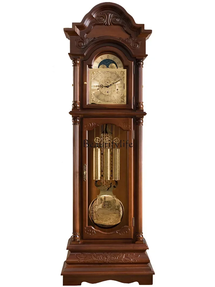 

Luxury Clock Vertical Clock European-Style Floor Living Room Mechanical Large Pendulum Clock