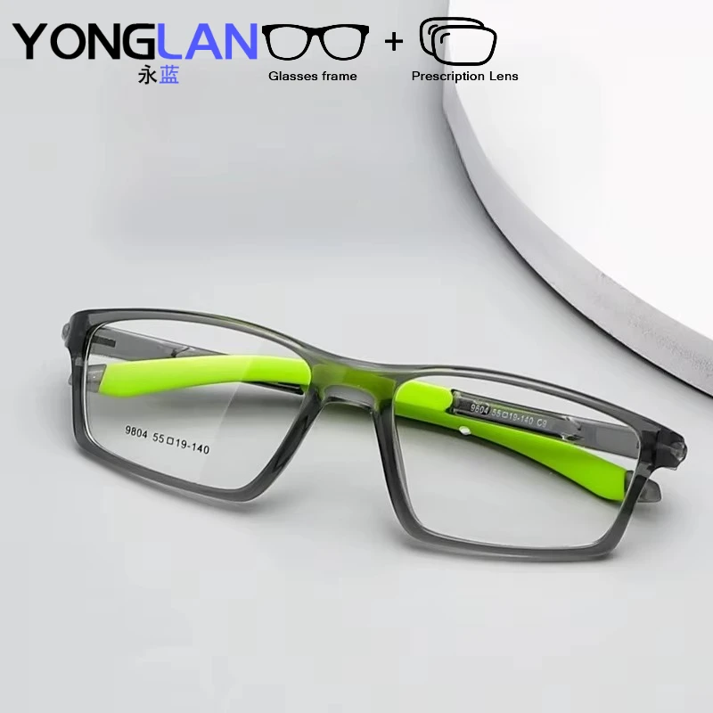 New Sports Men's Women's Running Explosion-Proof Eyewear TR90 Anti-Blue Light Eyewear Customizable Prescription Photochromic