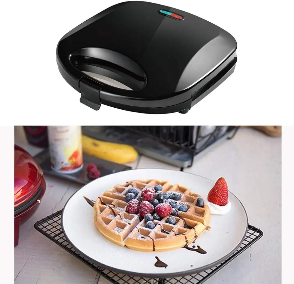 

Mini Waffle Maker,Sandwich Maker Toastie ， Multifunctional Electric Small Sandwich Makers ， Grilling Panini Plate Home Waffle To
