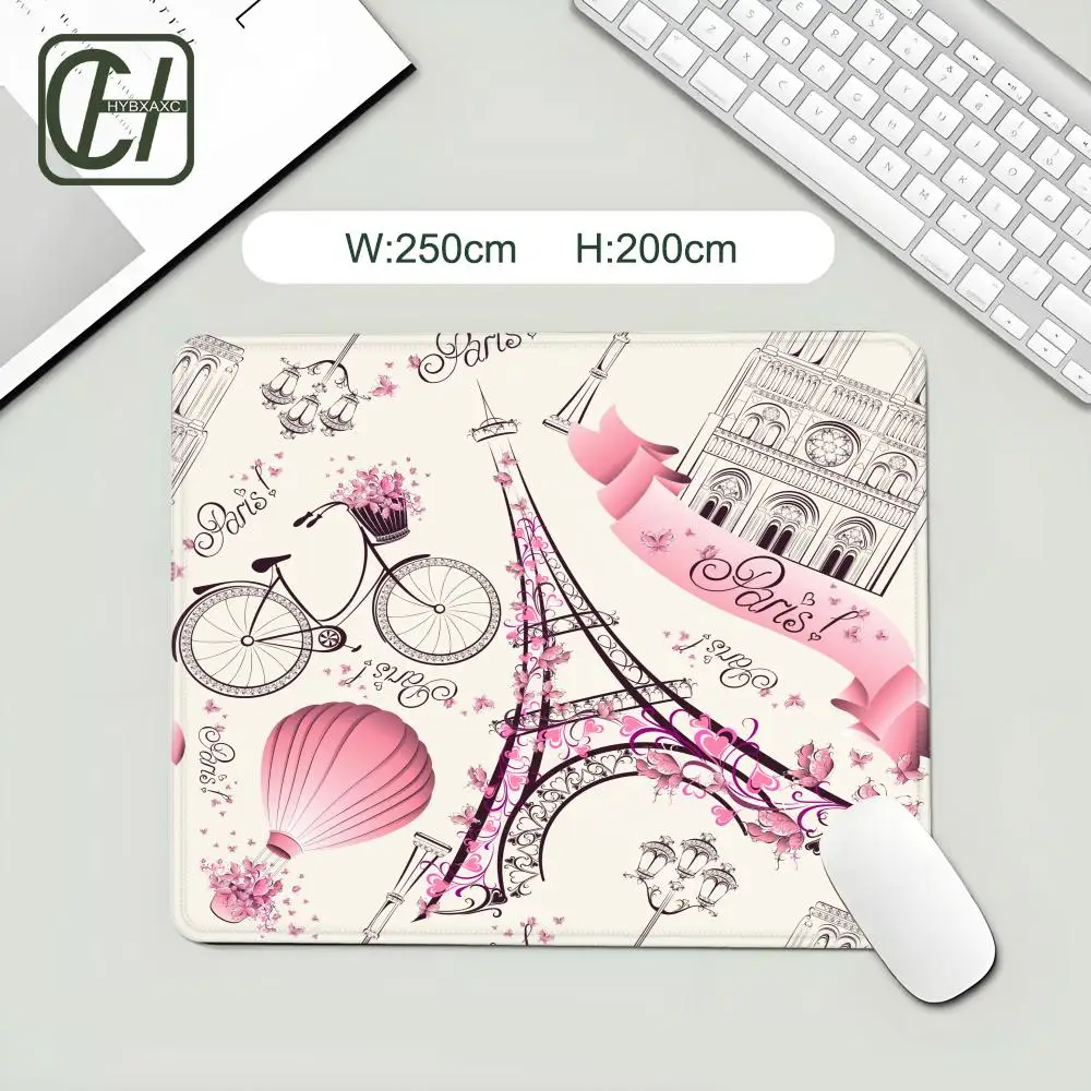 Eiffel Tower Flowers in Paris Mouse Pad Small Size Gaming Mouse Pad Gamer Company Keyboard Mouse Carpet Computer Desk Mat XAXC
