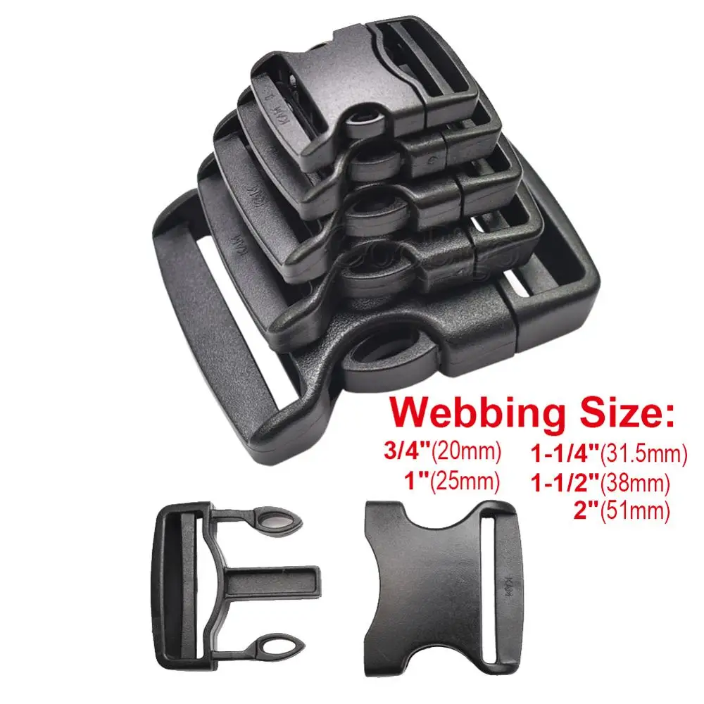 Plastic Side Release Buckles Clip Fastener Belt Luggage Bag Backpack Strap Accessories 20mm - 50mm