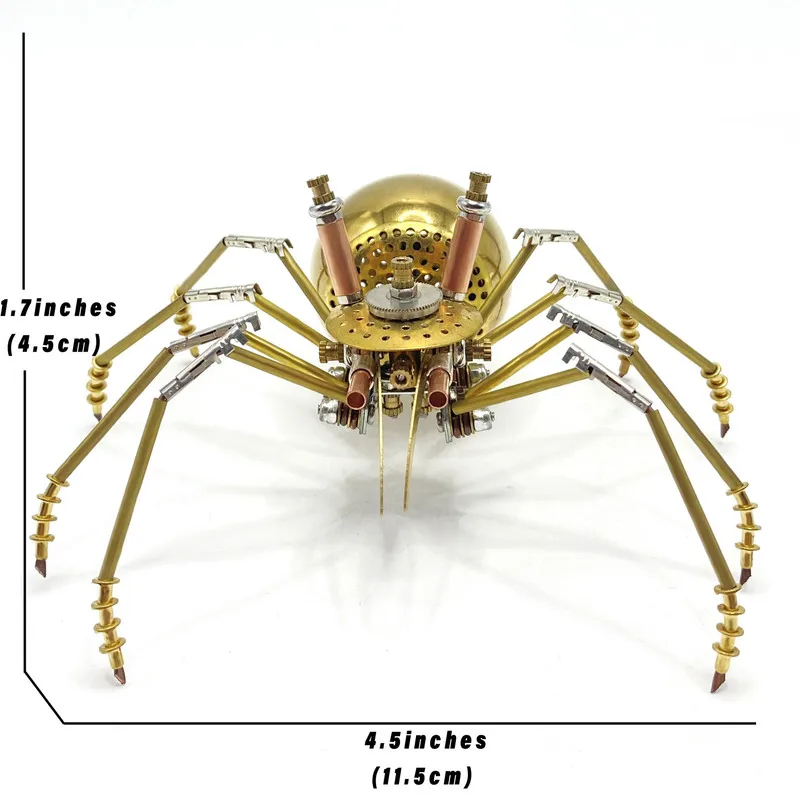 

Mechanical Spider 3D Diy All Metal Assembly Model Handmade Creative Brass Ornament Perfect Gift For Men Home Office Decor