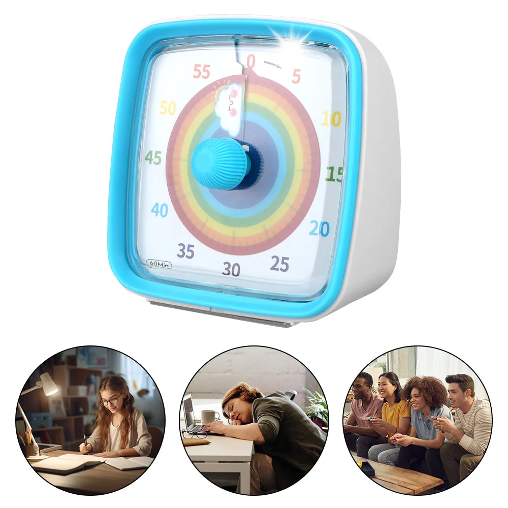 

Time Management Tool Kids Children Reminder Night Light Alarm Clock Countdown Timer Ultra Silent 60 Minutes Visual Timer