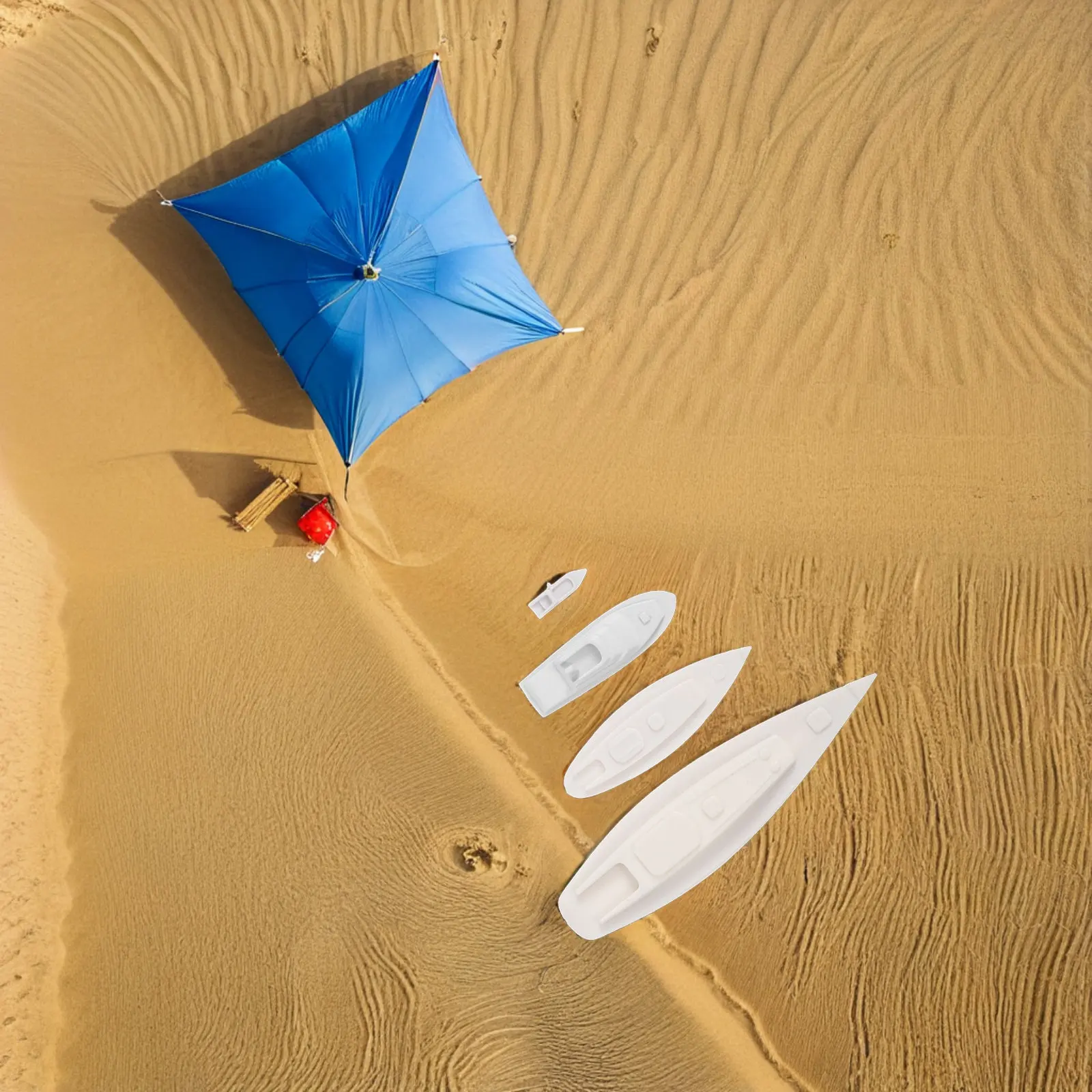 

4Pcs Elegant White Plastic Miniature Sailing Boat for Tabletop Decor Beach Theme Micro Landscape Sand Crafting Ocean Inspired