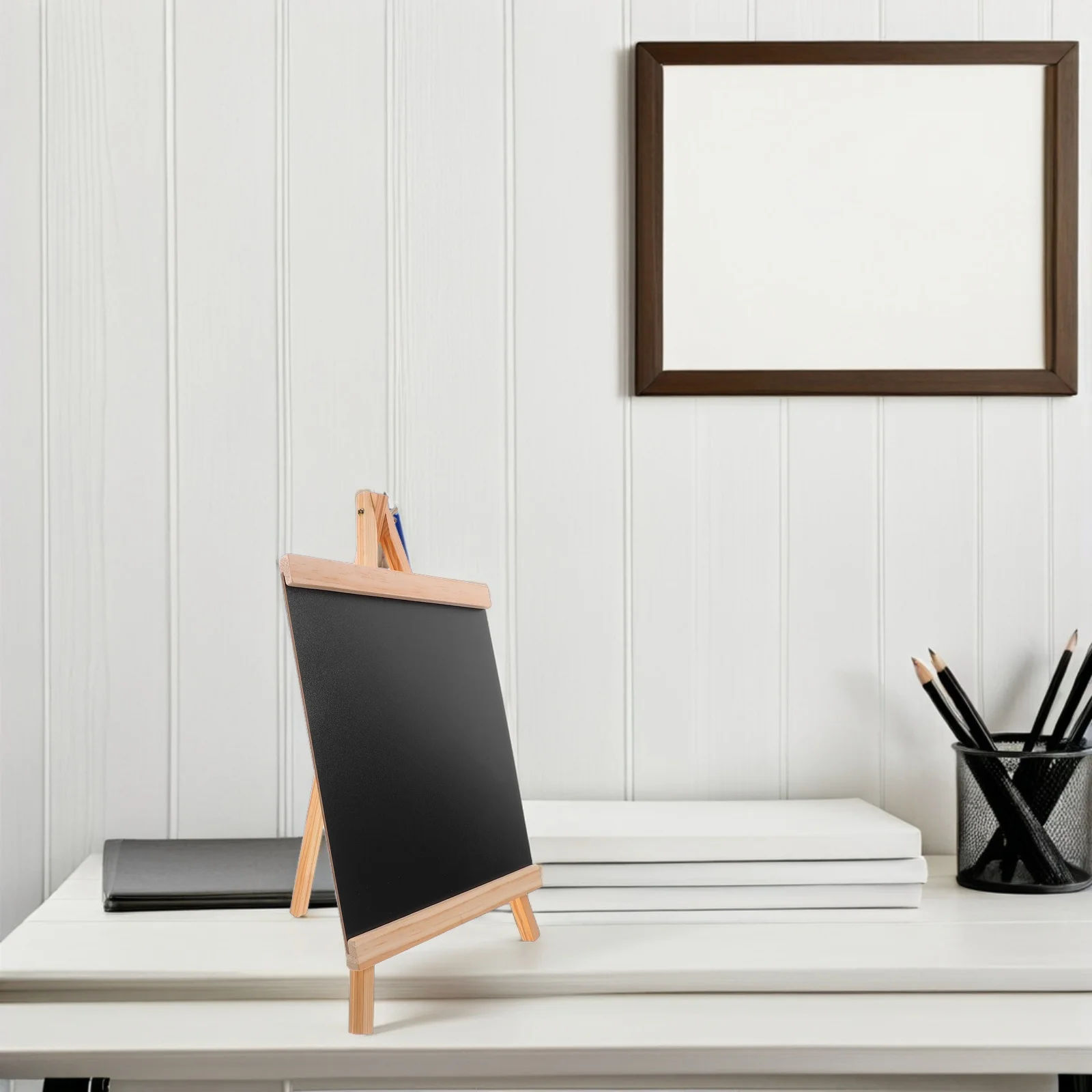 

Erasable Wooden Chalkboard 9x7 Tabletop Easel Stand Sign for Menu Display Kitchen Restaurant Wedding Menu Holders