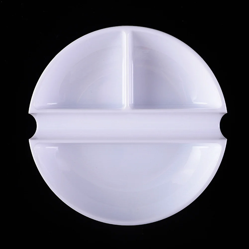 

3pcs Imitation Porcelain Round Paint Tray Palette For Kids Artists Lightweight Durable Color Mixer Portable Sketching Art Craft