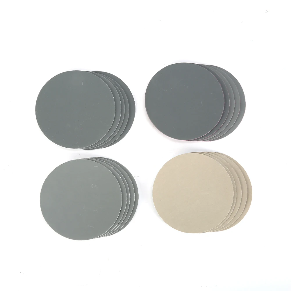 Ferramentas abrasivas impermeáveis para moedor, Sandpapers Set, discos polidos, hastes de limpeza, 1500, 2000, 2500, 4000, 20Pcs, 75mm