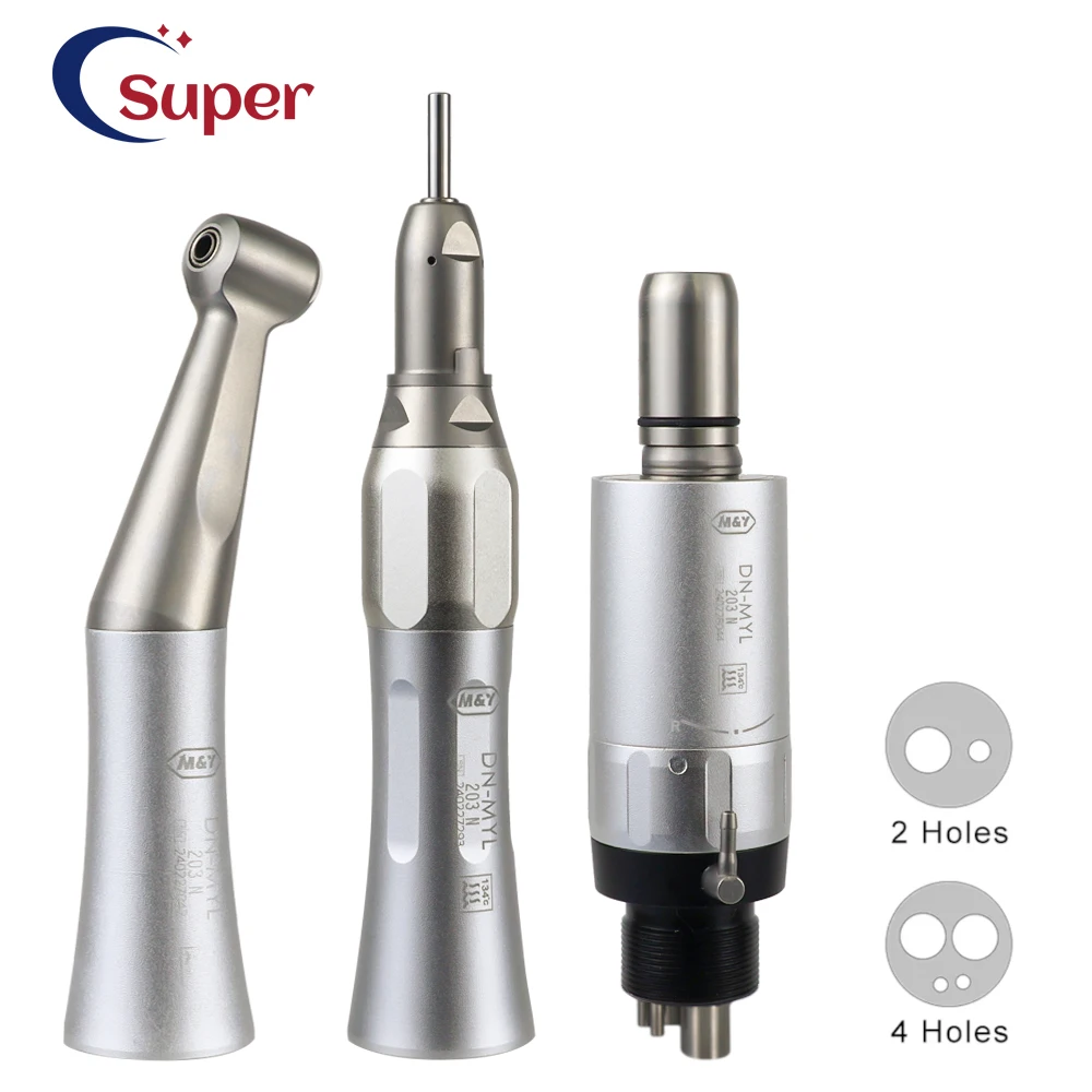 

Dental Slow Speed Set FX Straight Handpiece And FX 1:1 Contra Angle With Ball Bearing Air Motor 2/4 Hole