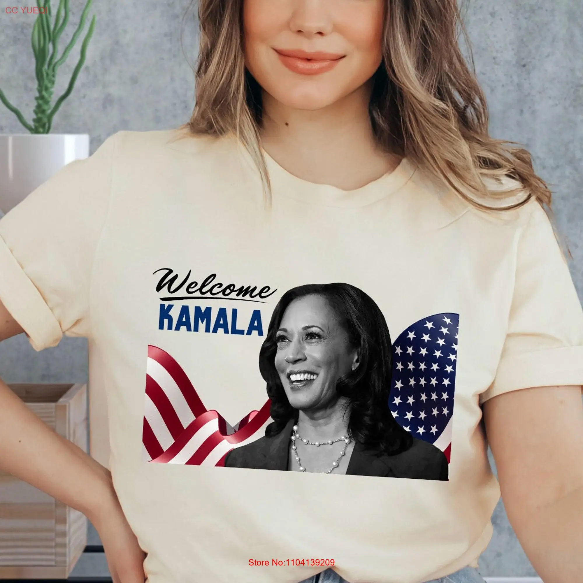 Welcome Kamala T Shirt Vote Republican Voting Harris President 2024 Presidential Election long or short sleeves