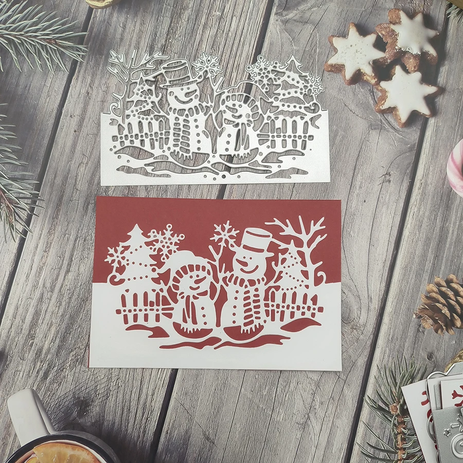 2024 New Arrival Christmas Tree Jingles Bells Snowman  Reindeer Snowflakes Bookmark Metal Cutting Dies for Scarpbook Stencils