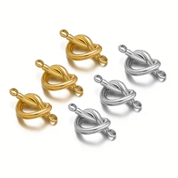 5pcs Stainless Steel Knot Heart Connector Charms for DIY Jewelry Making Bracelets Accessories Necklace Findings Earrings Making