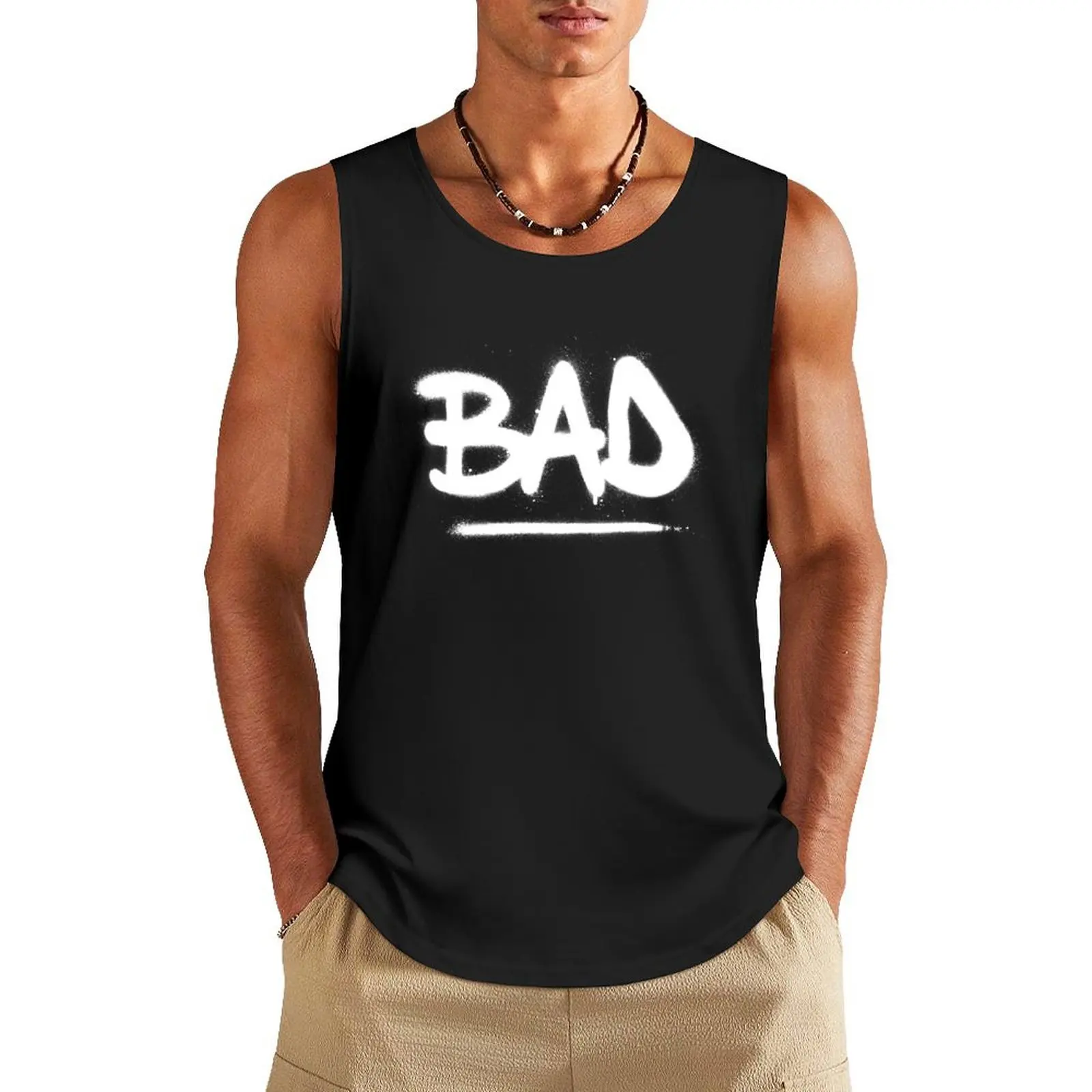 

graffiti bad word sprayed Tank Top T-shirt men clothes for men summer men clothes