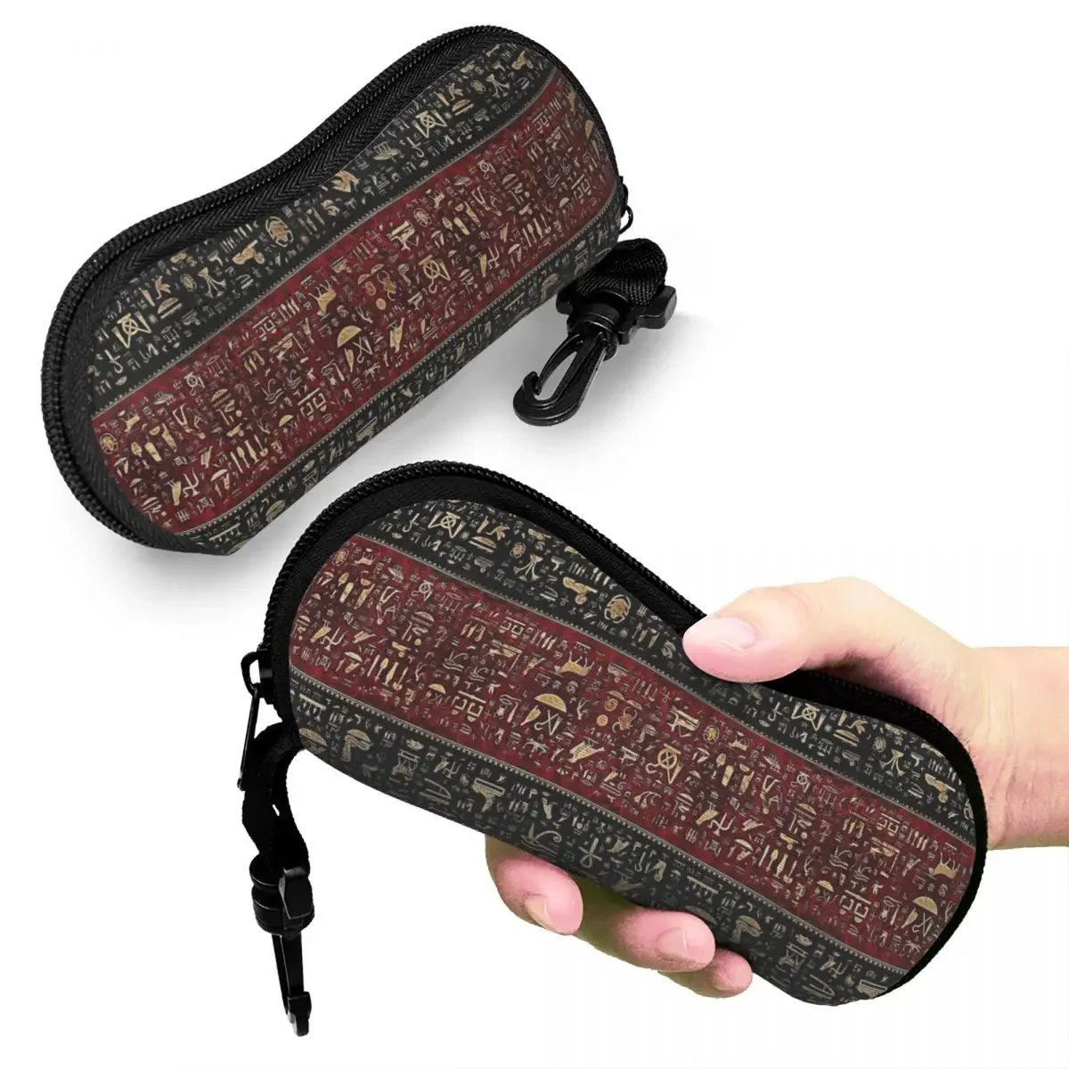 Egyptian Hieroglyphs Glasses Case Men Women Fashion Ancient Egypt Sunglasses Storage Box Charming Eyewear Container