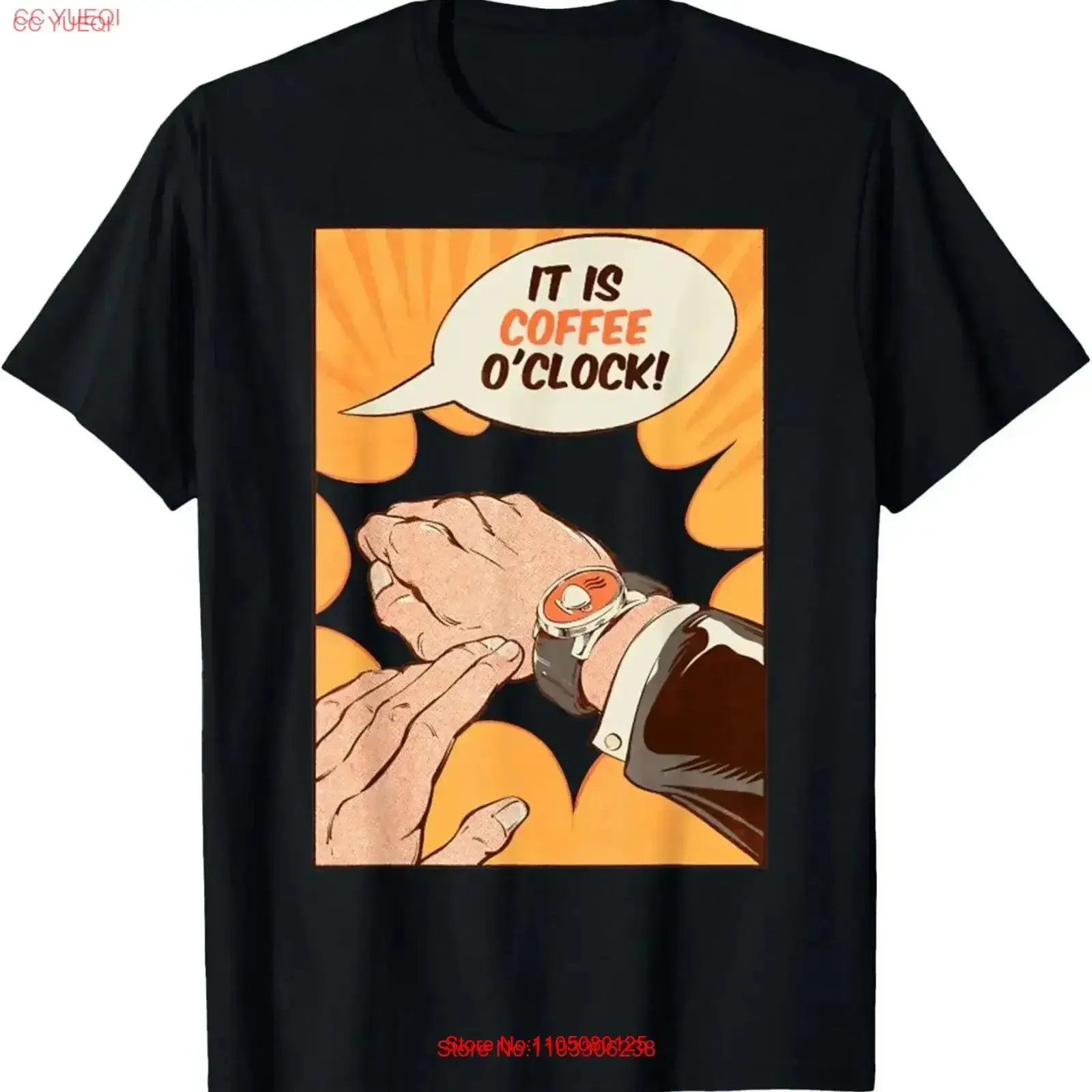 

Винтажная футболка It's Coffee o'clock в стиле ретро, забавная футболка в стиле счастья, потертый топ для повседневной носки, дизайнерская одежда, дышащая винтажная одежда