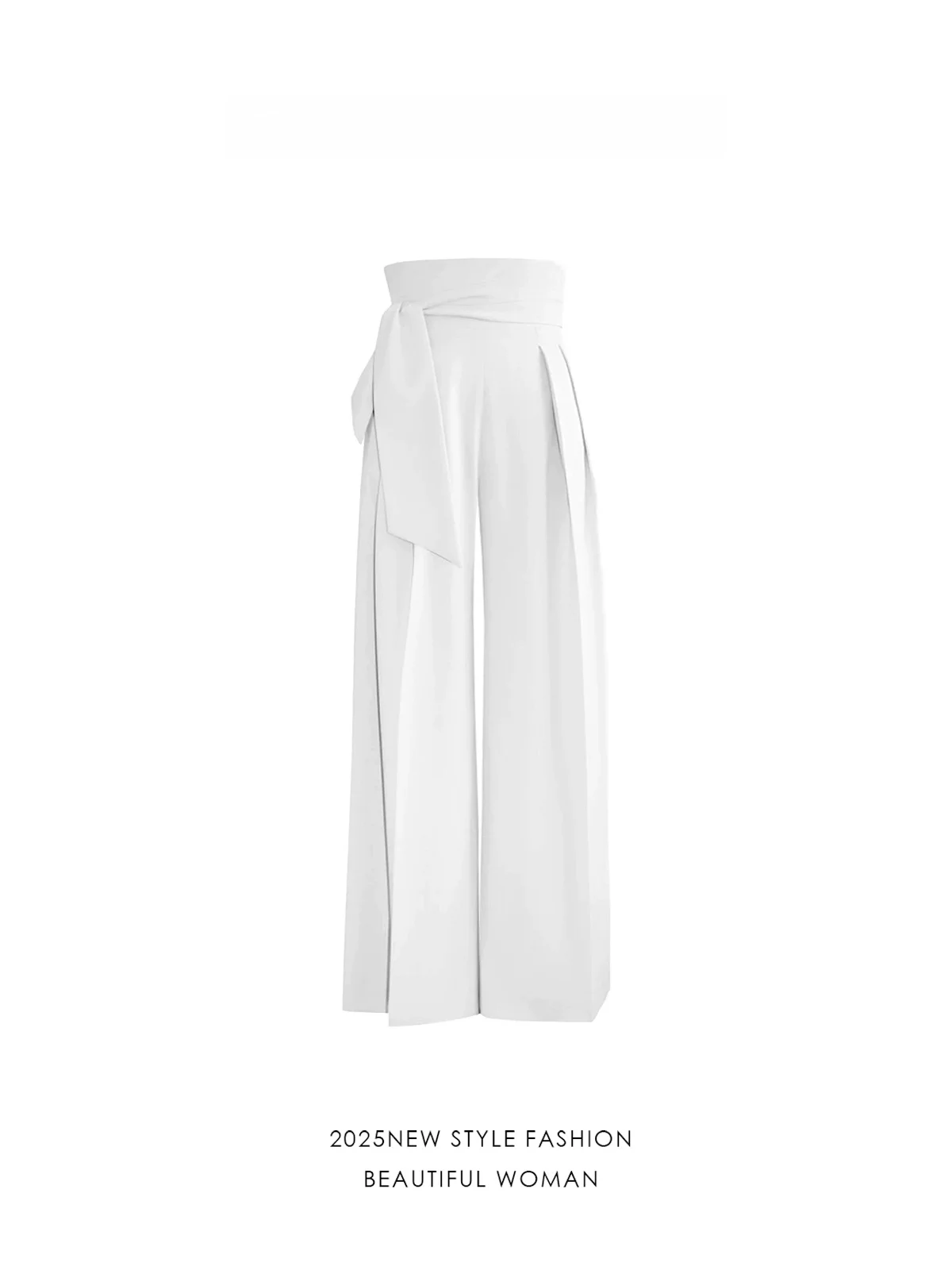 

Женские брюки с высокой талией и широкими штанинами, новинка 2025 года, универсальные, стройнящие, комфортные, прямого кроя, для повседневной носки