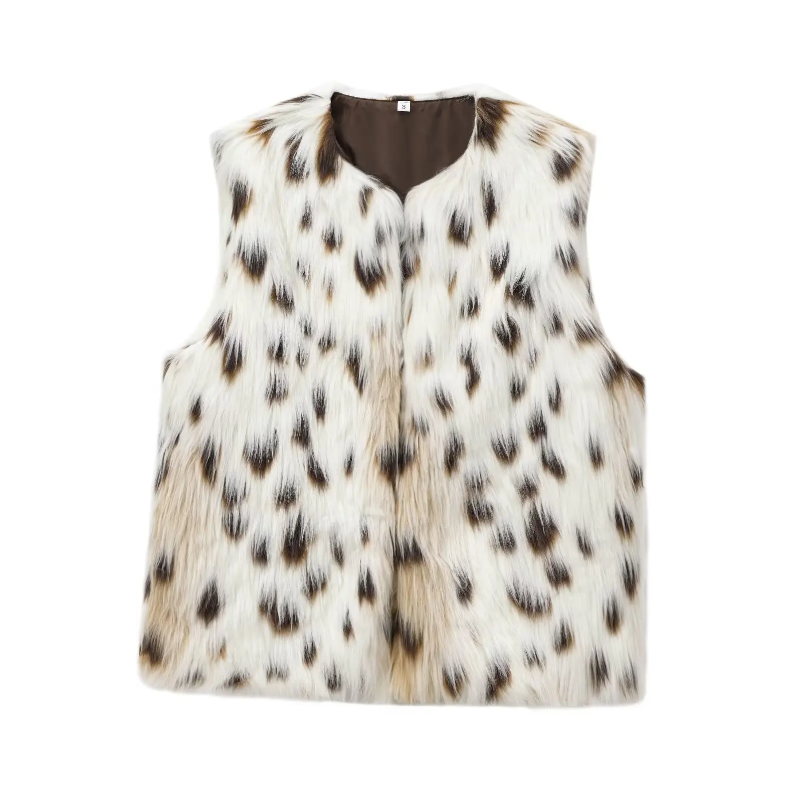 Women's Autumn and Winter New Fashion Joker Warm Imitation Fur Vest Coat Retro Sleeveless Women's Coat Chic Top.