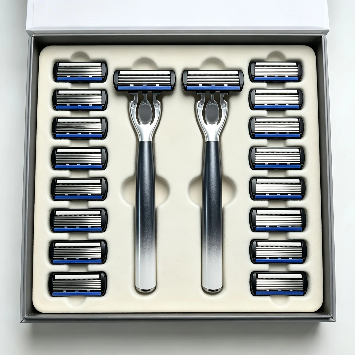 Men's Manual Razor 6-Layer Precision Blade System Replaceable Refills, Long-term Use, Men & Women Suitable Great Gift Idea