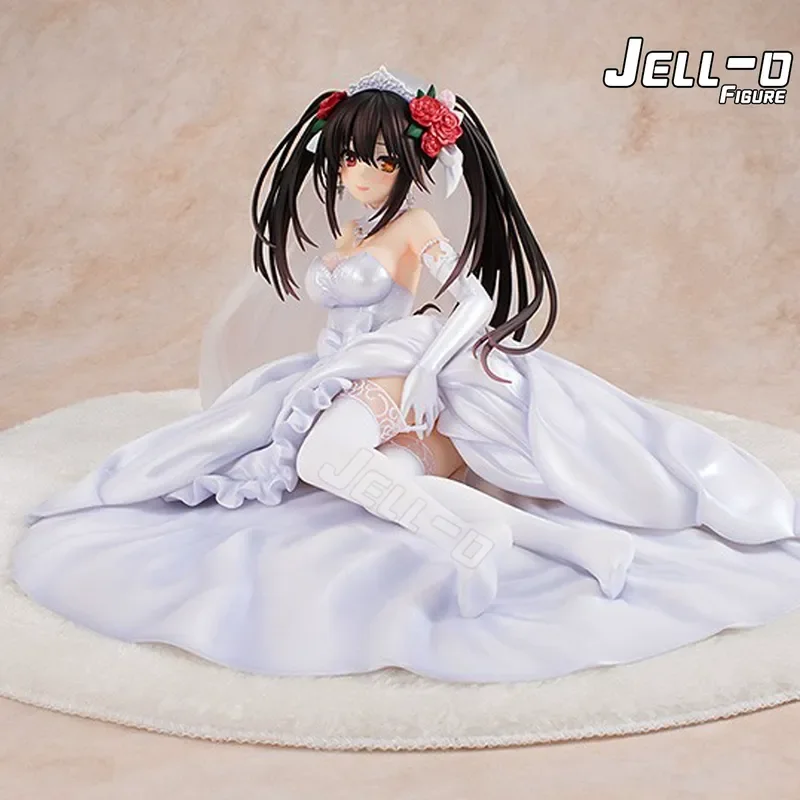 

Date A Live Flower Wedding Series Anime Peripheral Decor Model Statue Wedding Dress Tokisaki Kurumi Beautiful Girl Action Figure
