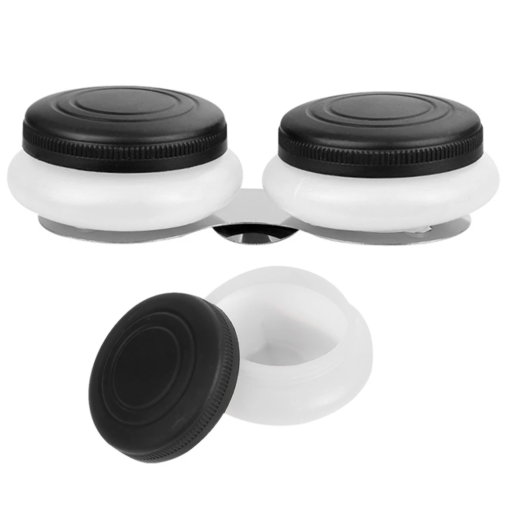 

2pcs Oil Stainless Steel Palette Cups Lid Brush Cleaning Supplies Home School Studio