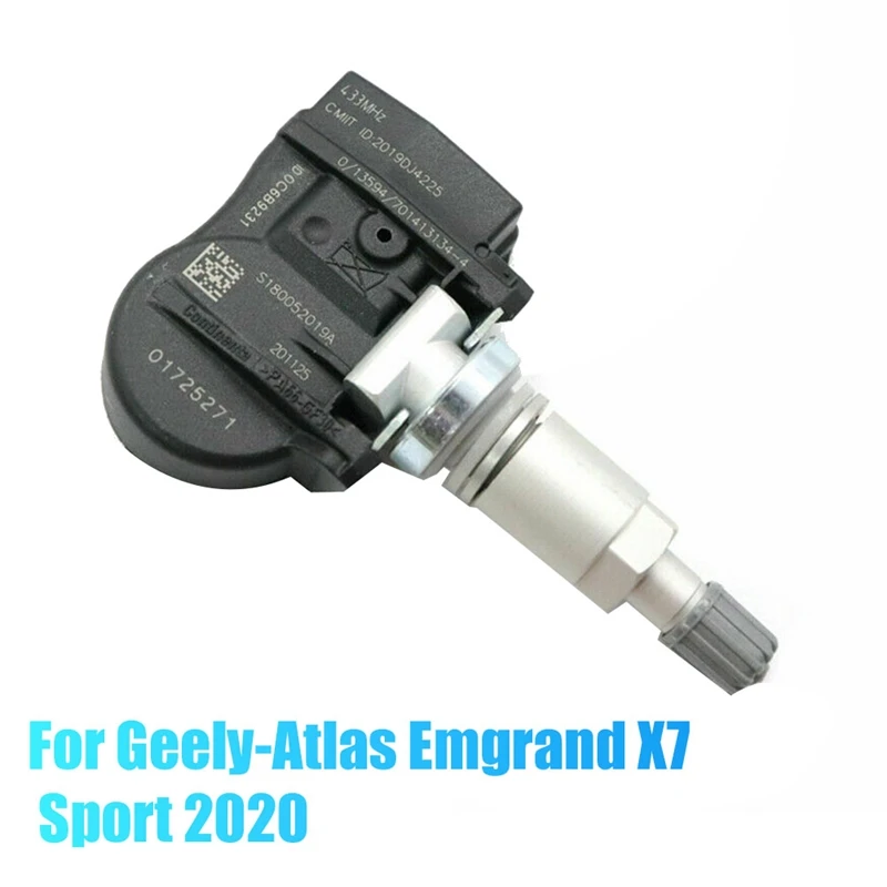 1PCS TPMS Tire Pressure Monitoring Sensor 01725271 For Geely Atlas Emgrand X7 Sport 2020 (Use OBD To Relearn )