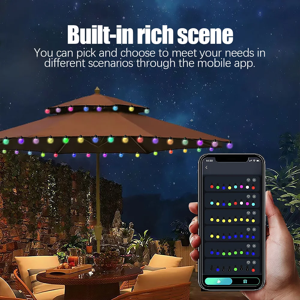 Dekoracje świąteczne Nowy Rok Girlanda USB LED Fairy Lights String Home Outdoor Inteligentne światła DIY