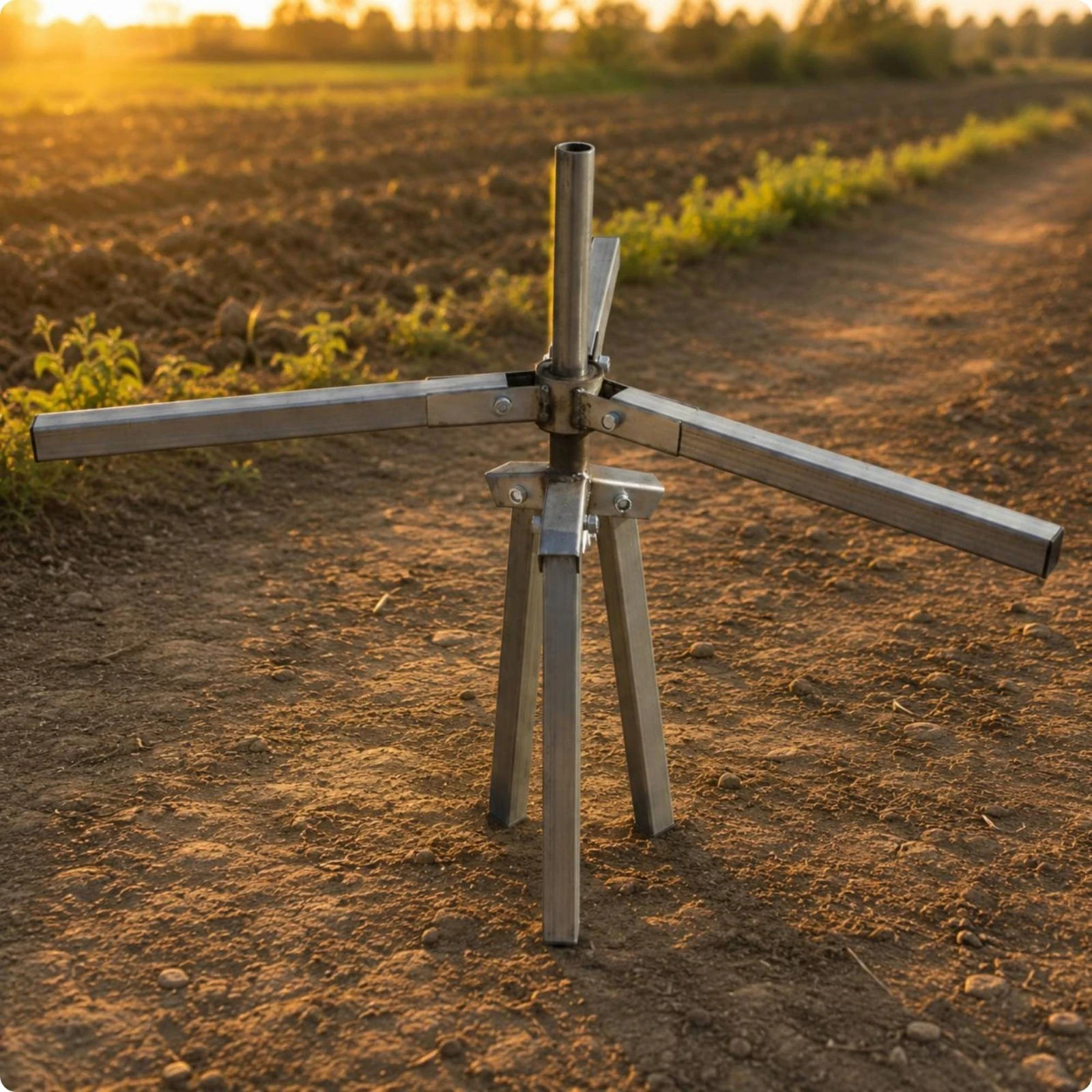 Foldable Pipe Support Bracket Stable Irrigation Pipe Support Bracket 1/4 Inch Hose Holder Stake Easy Installation - view 2