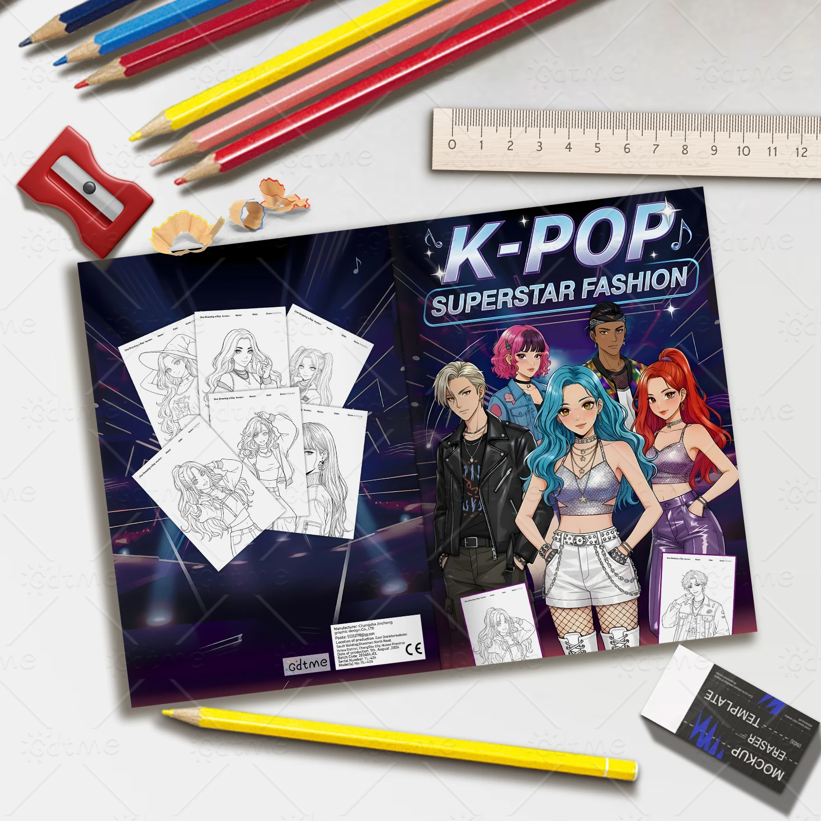 K-POP SUPERSTAR FASHION Coloring Book for Adults Featuring Cute Cozy Daily Activities for Relaxation (Cozy Spaces Coloring)