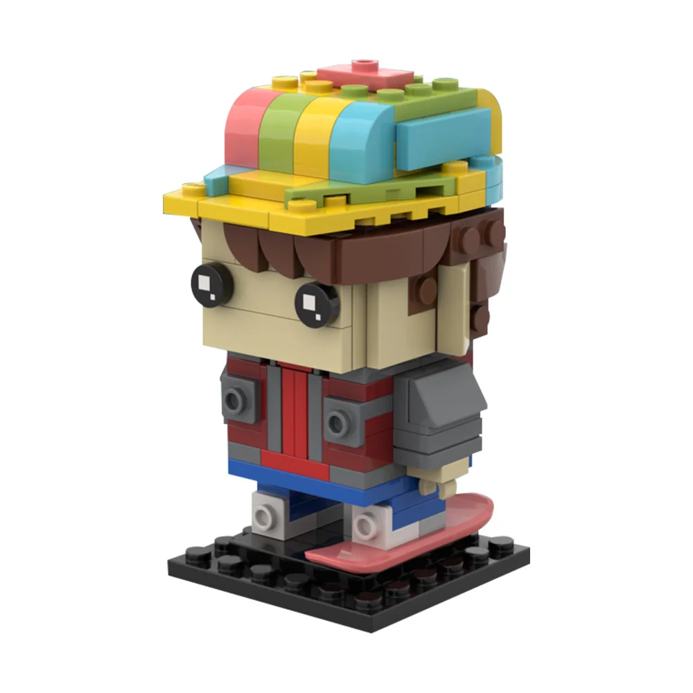 

Gobricks MOC «Назад в будущее», фигурка кирпича, модель фильма «Назад в будущее», фигурка куклы, строительные блоки, сборные игрушки, подарок для детей