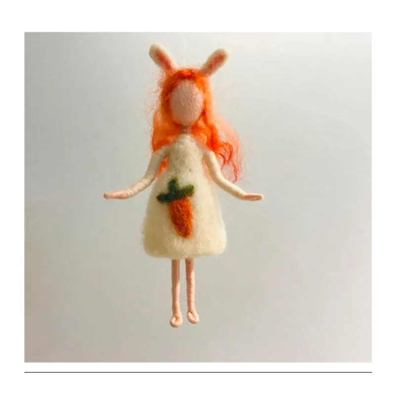 Wool felt doll for DIY, DIY, DIY, DIY, decoration, craft