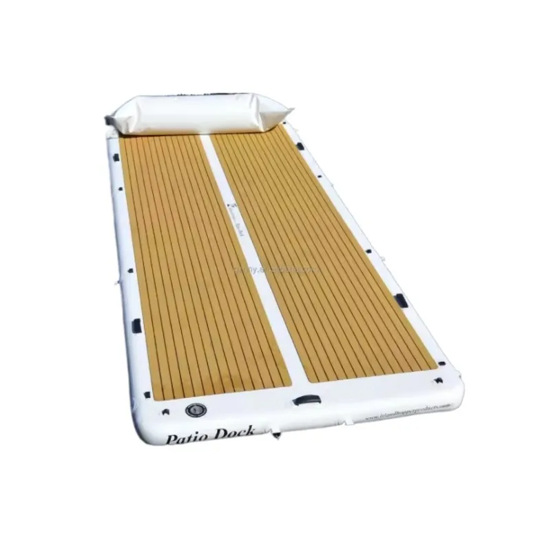 MYX large size inflatable floating island swimming fishing boat pier inflatable deck floating pier inflatable water platform