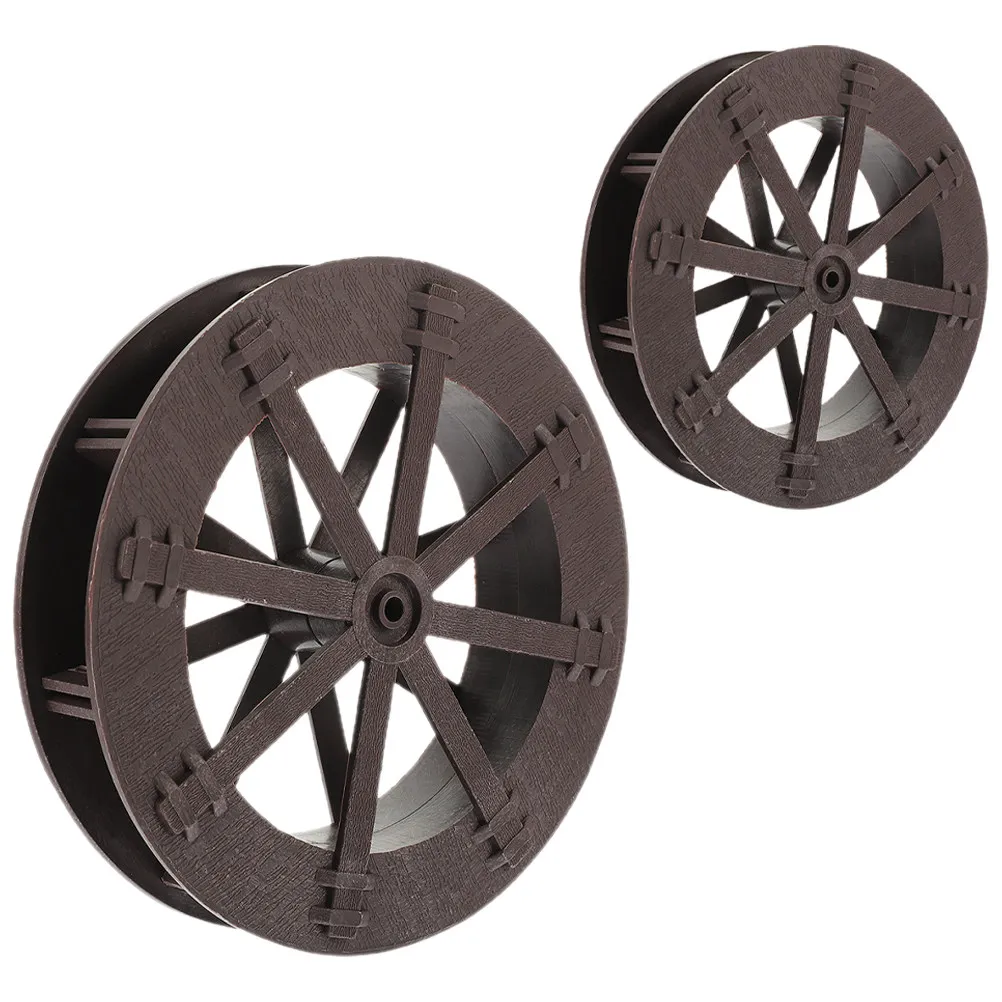 2Pcs Feng Shui Wheel Water Fountain Replacement Small Micro Water Wheel DIY Desktop Fountain Aquarium Garden Photo Prop