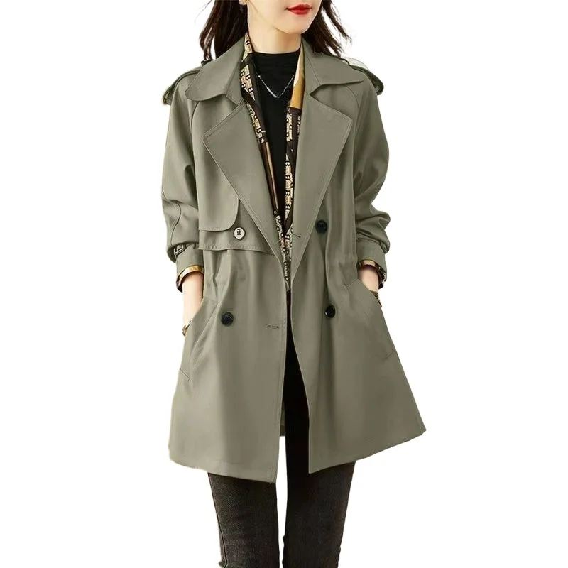 

A New Large-sized Women's Windbreaker for Spring Autumn Fashionable It Is A Slimming Form-fitting Casual Coat for Petite Women