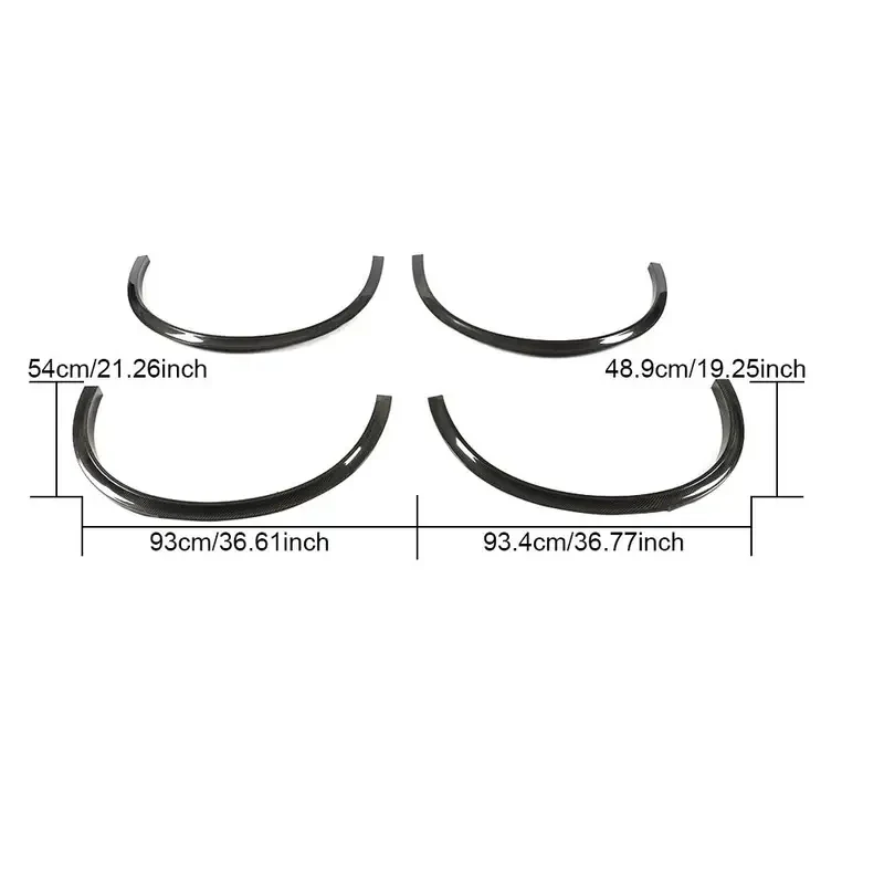

Carbon Fiber Car Wheel Eyebrow Arch Trim Lips Flares Protector Stelvio 2017-2019