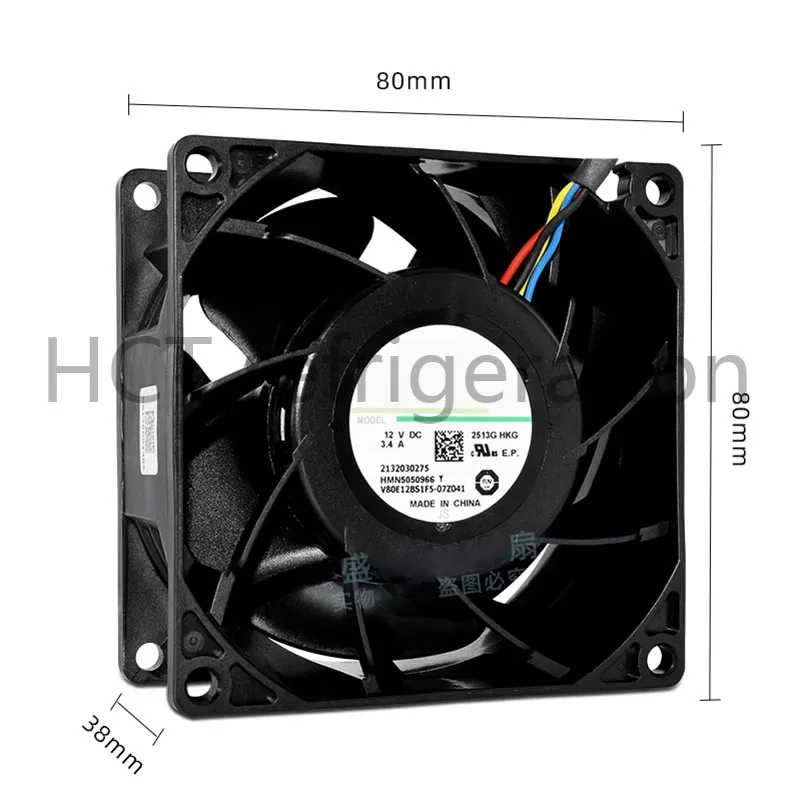 Original 100% Working V80E12BS1F5-07Z041 12V 3.4A Server violent cooling fan
