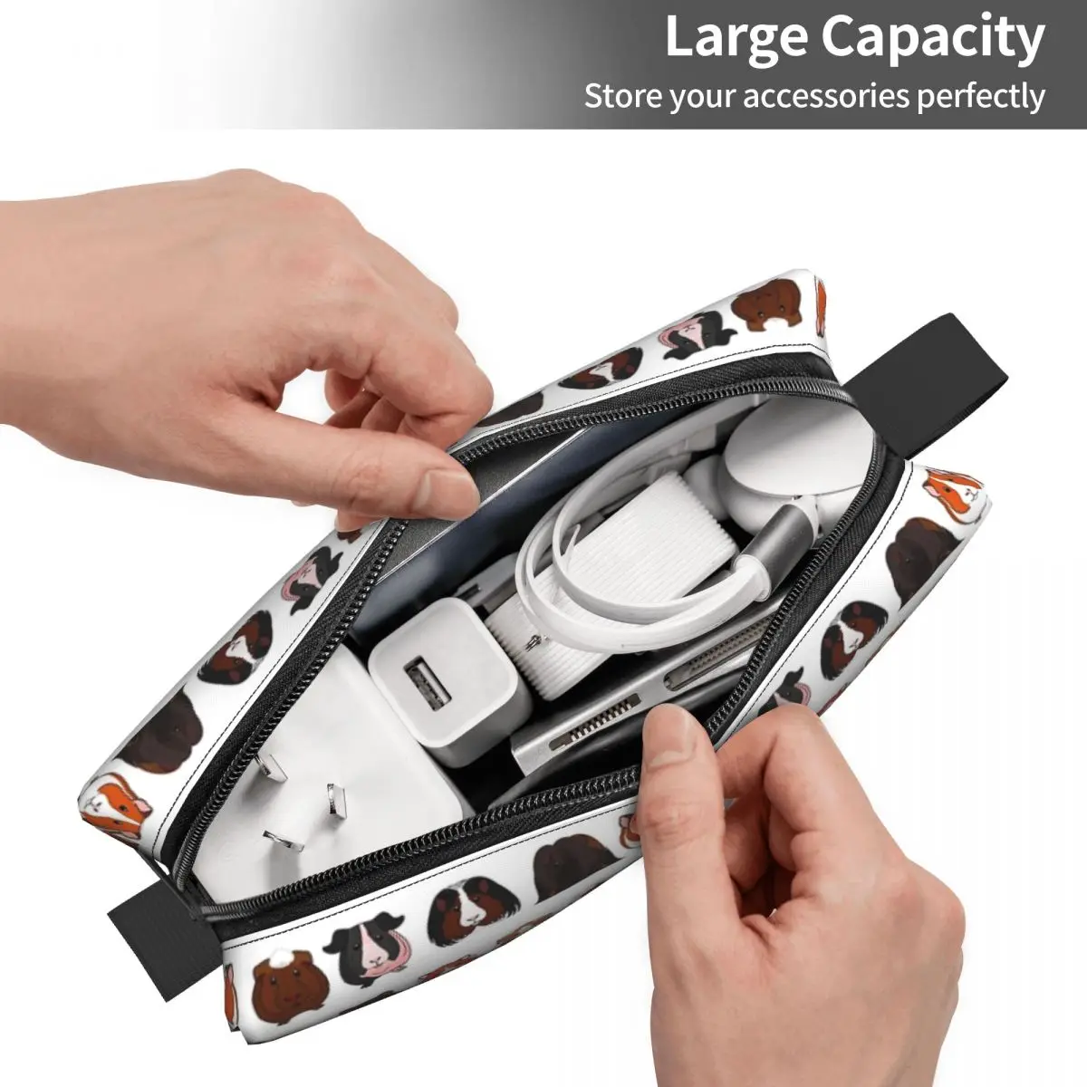 Guinea Pigs Types Makeup Bag Cosmetic Organizer Storage Dopp Kit Toiletry Cosmetic Bag for Women Beauty Travel Pencil Case